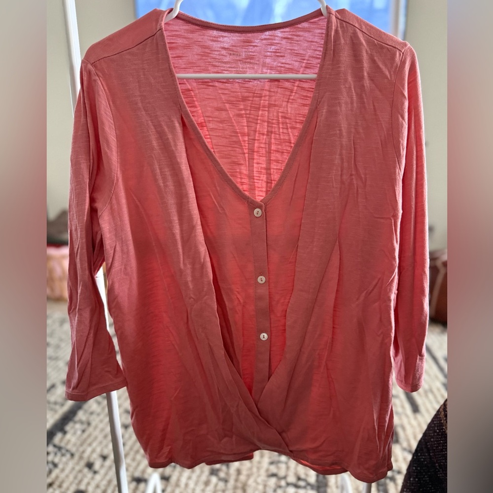 J. Jill Women's Pink Button-Down Top
